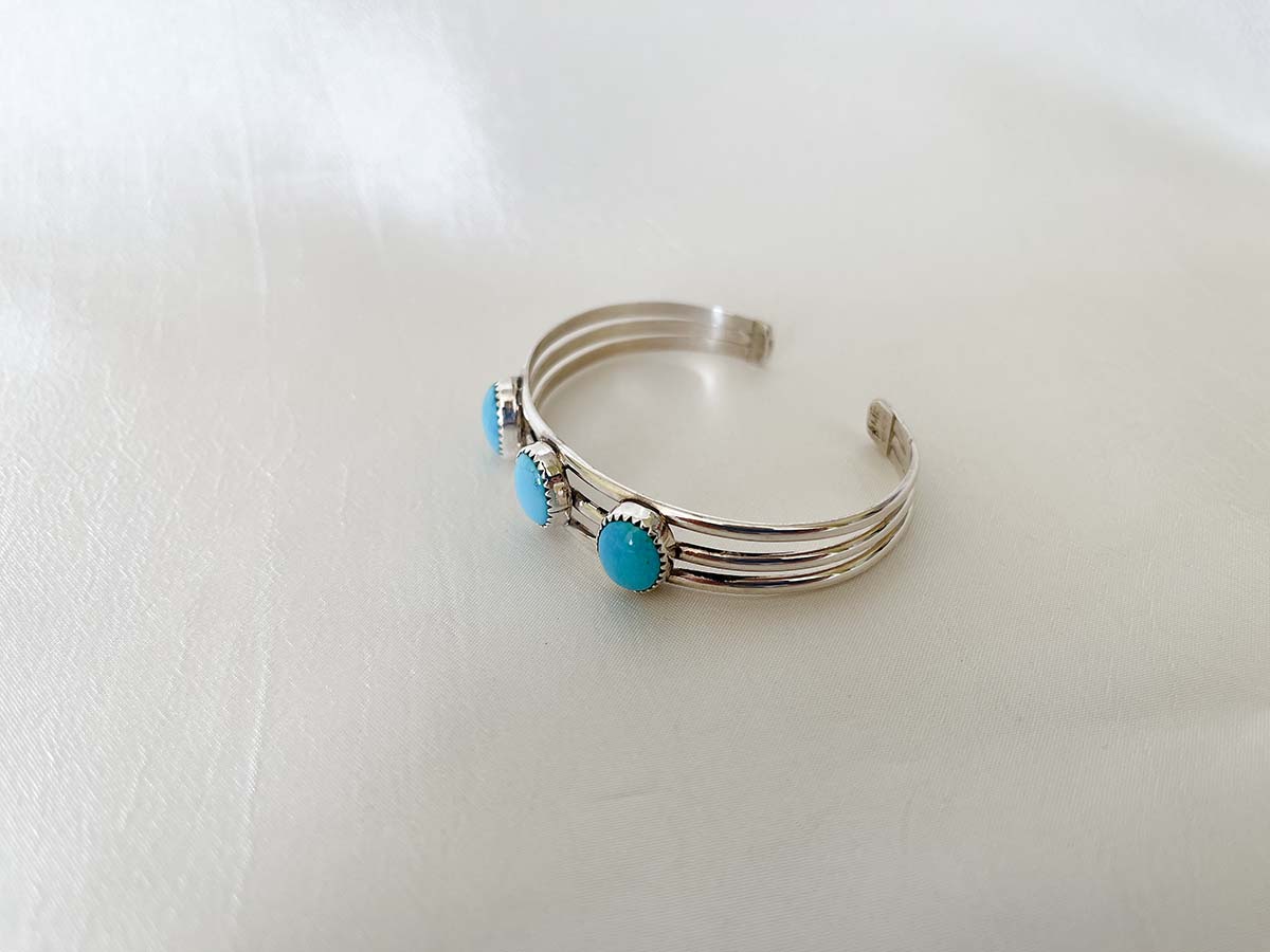 boho armreid silver tuerkis