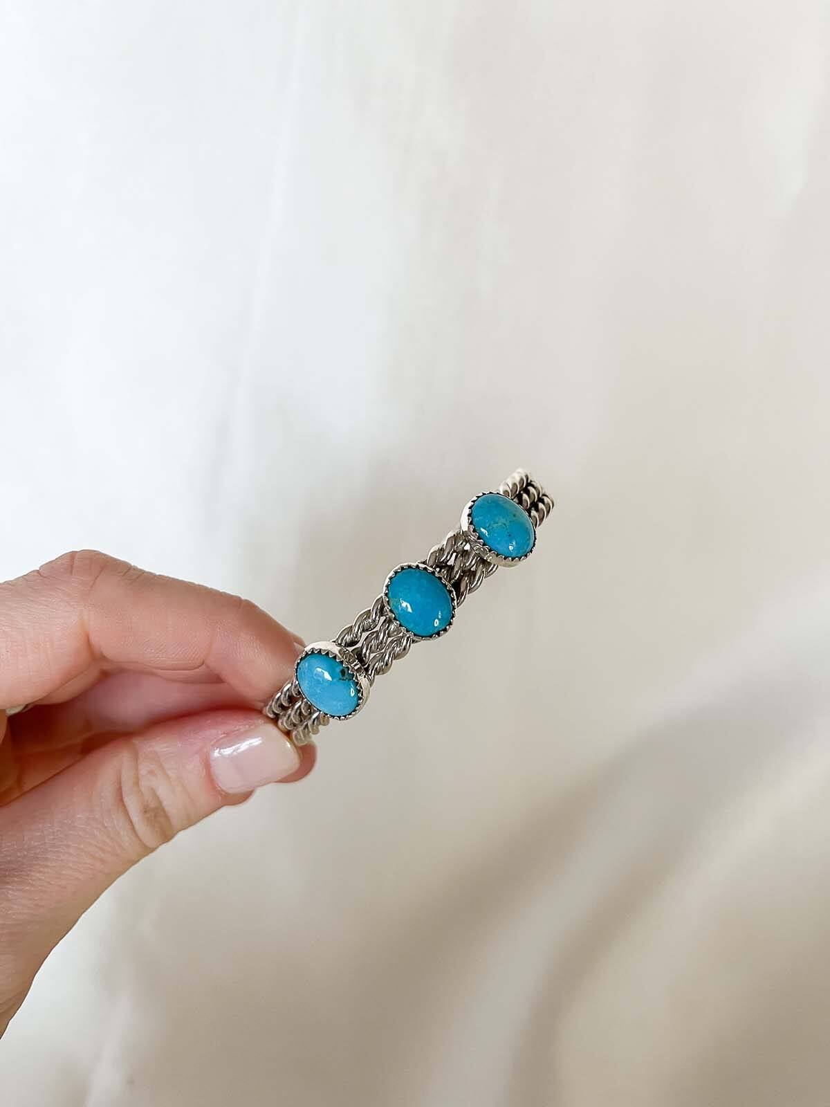 BRAIDED NAVAJO TURQUOISE BANGLE DOLI