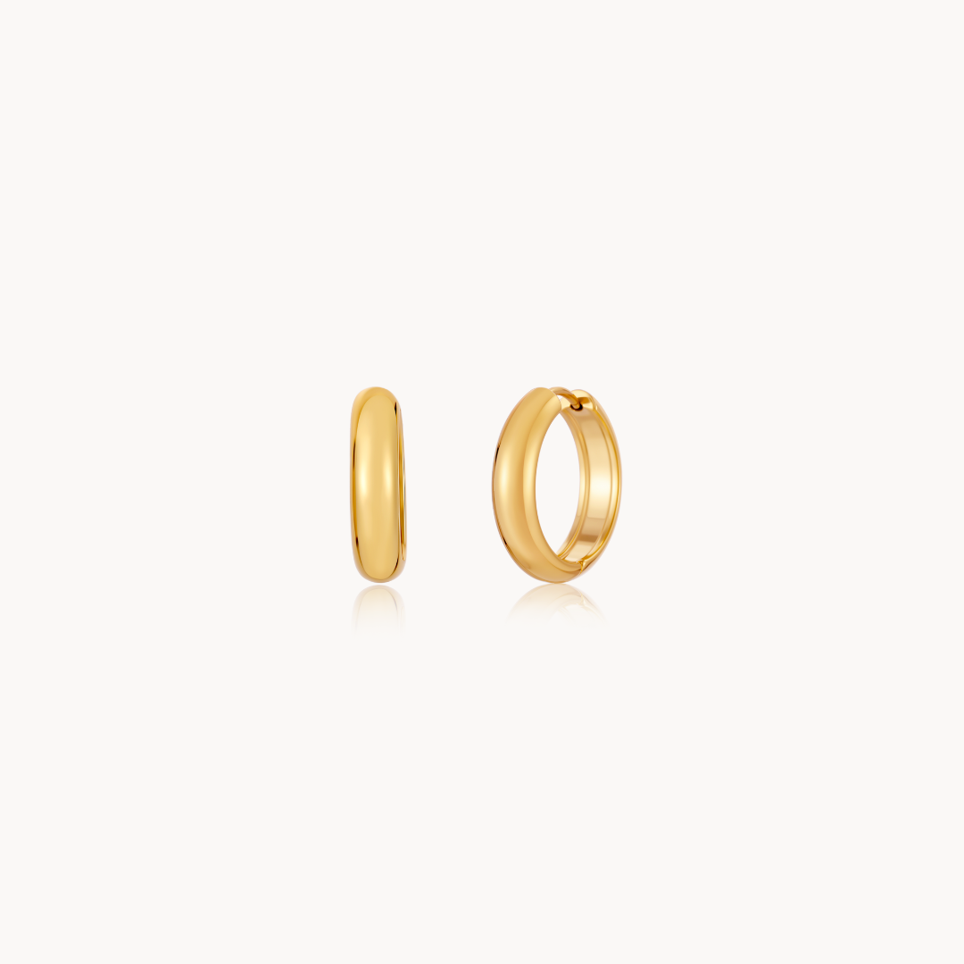 chunky hoops non tarnish gold