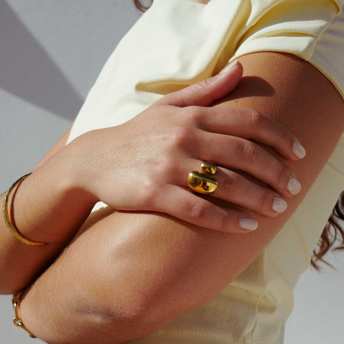 chunky statement ring gold