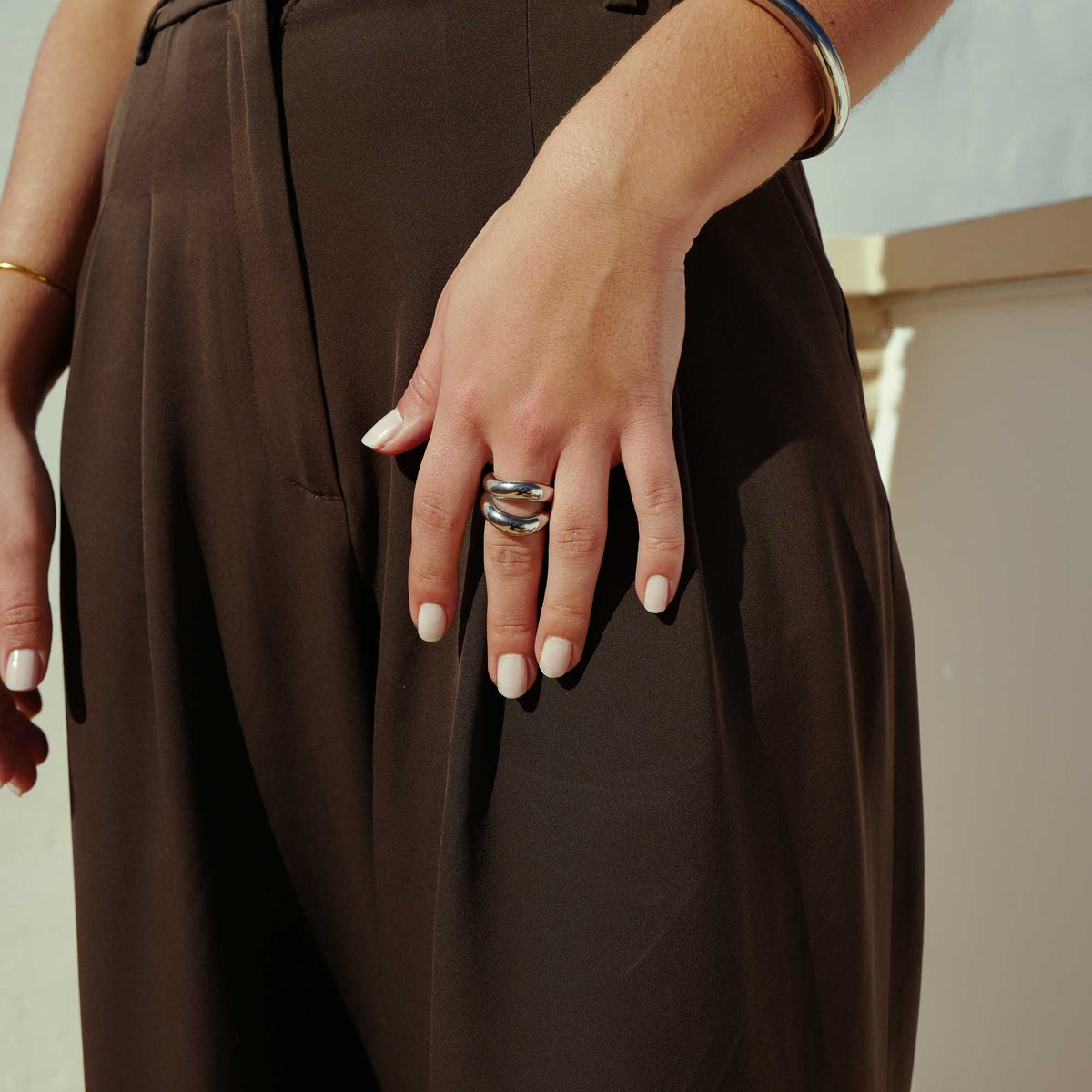 danish design ring silver