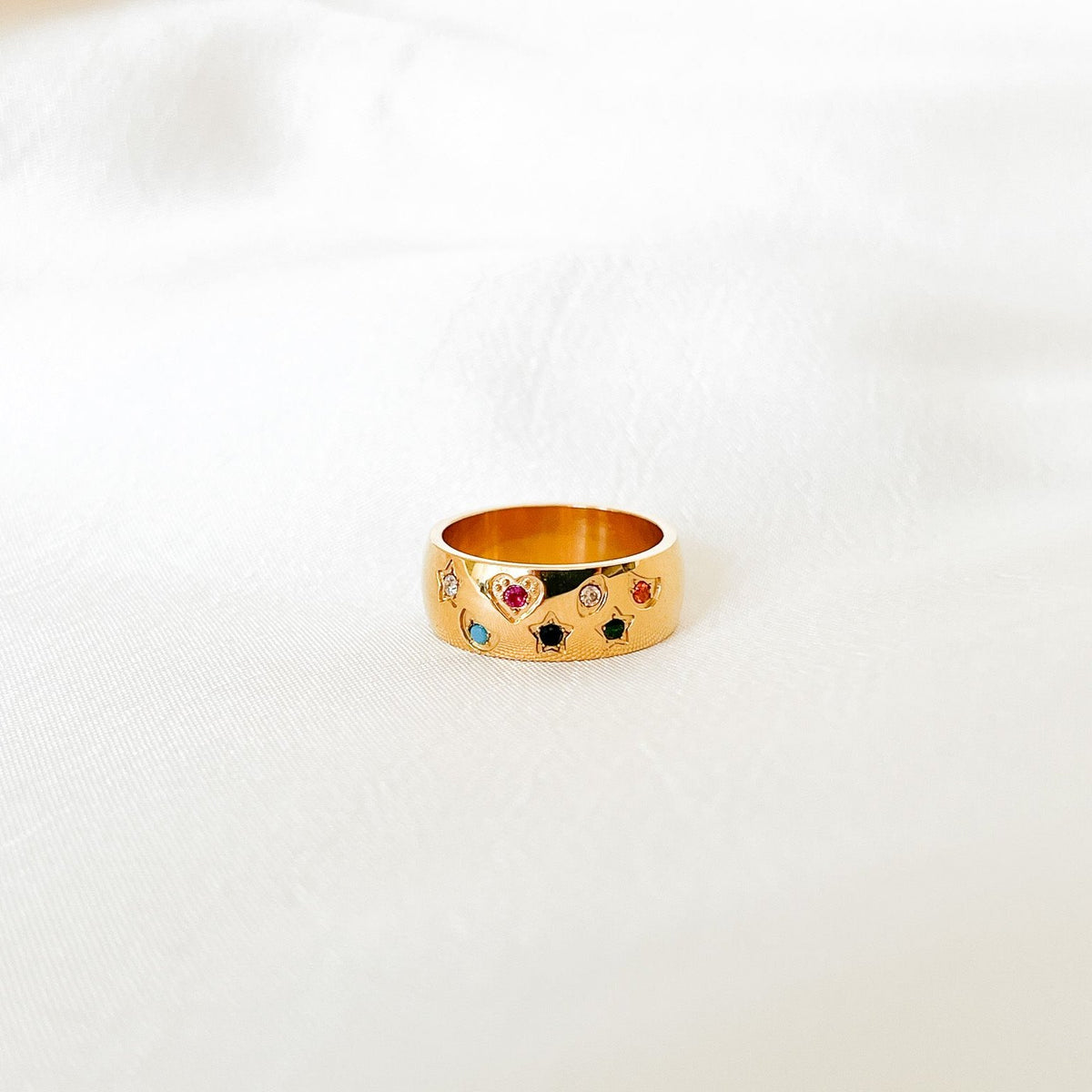 gold wave ring adjustable waterproof ring