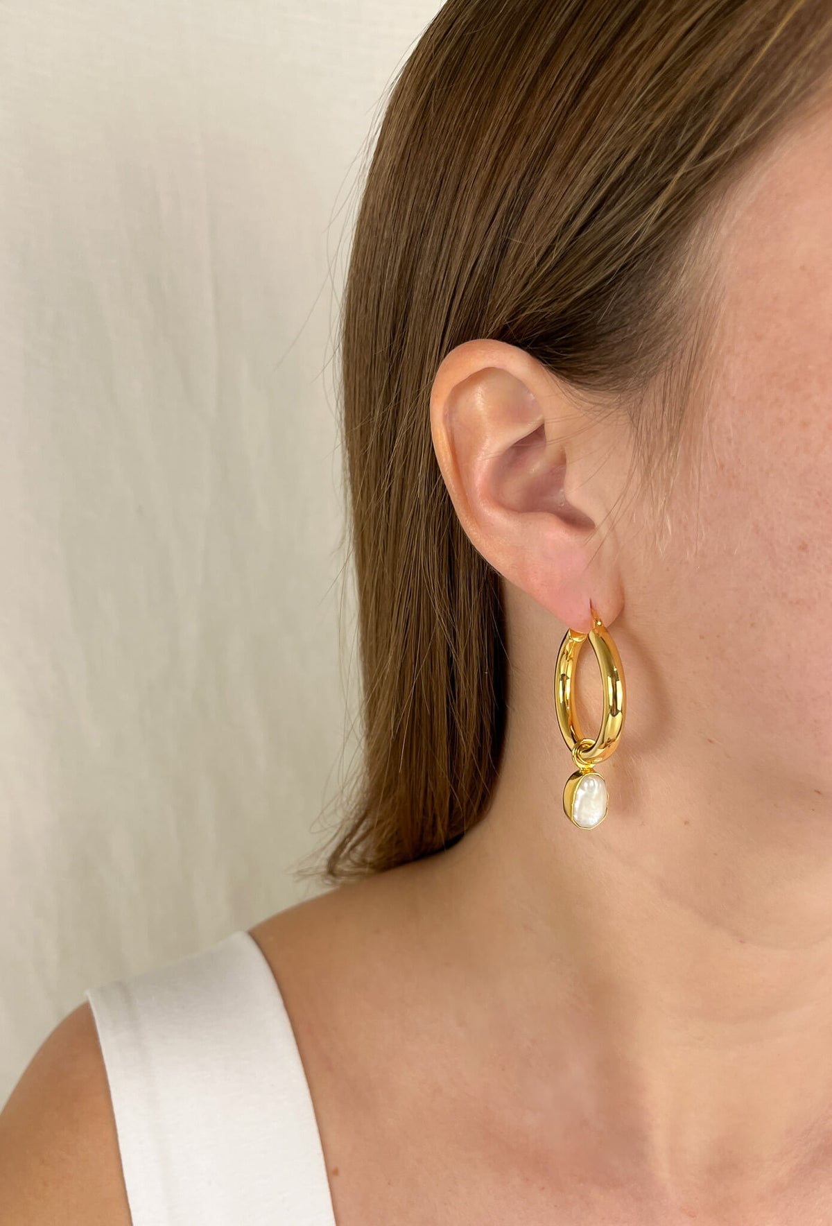 gold vermeil charms earrings pearls earrings gold vermeil necklace for hoop earrings