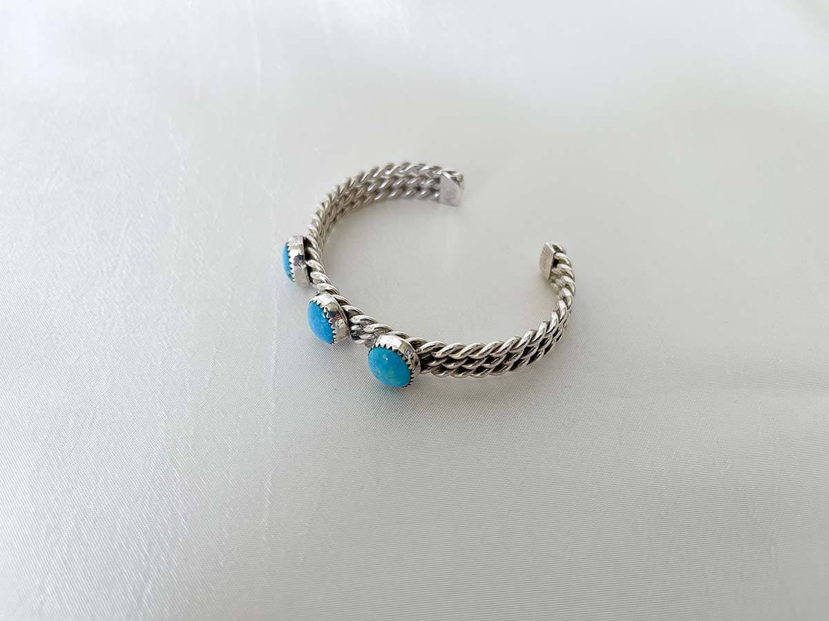 BRAIDED NAVAJO TURQUOISE BANGLE DOLI