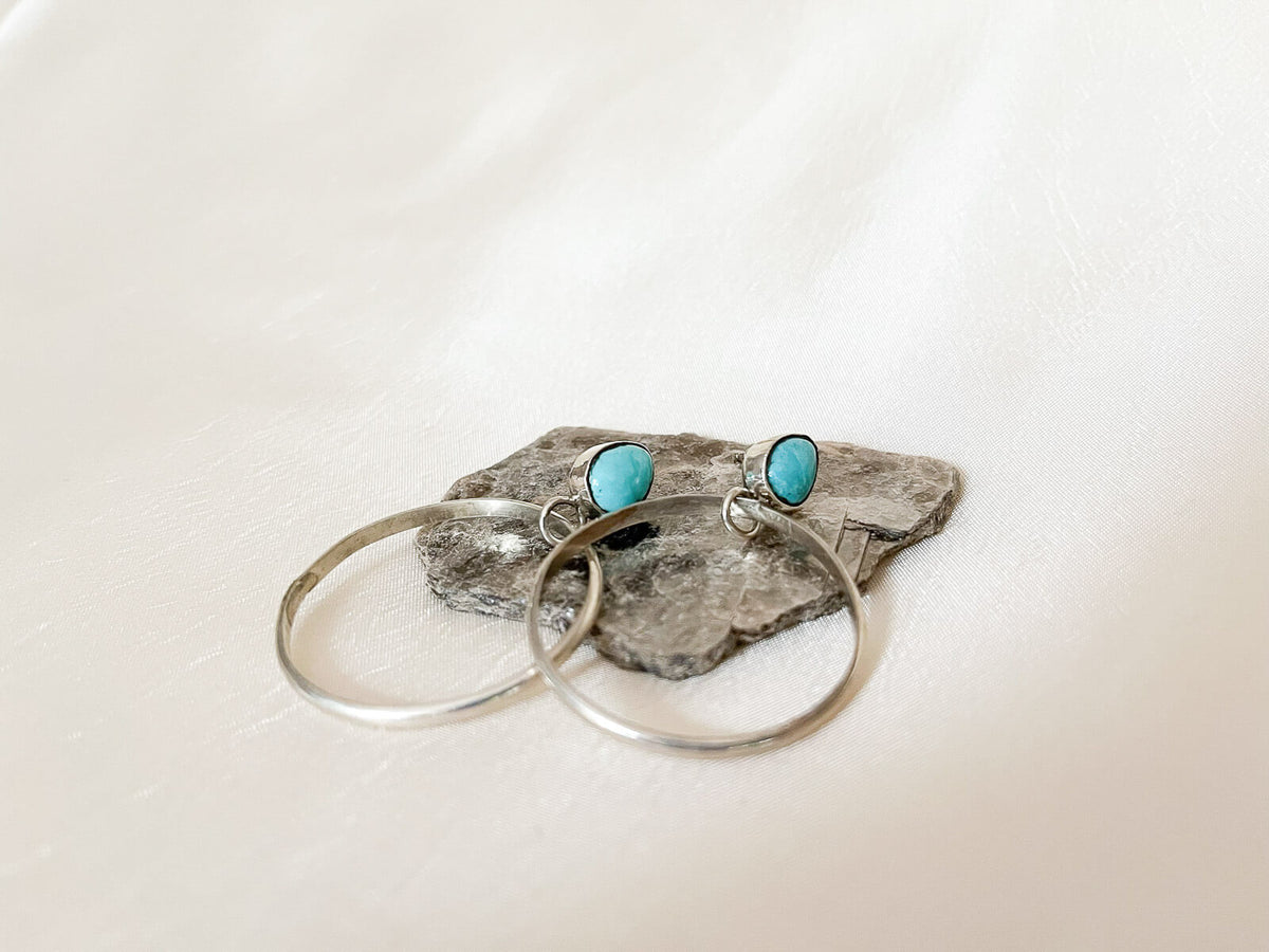 herz charm hoop earrings
