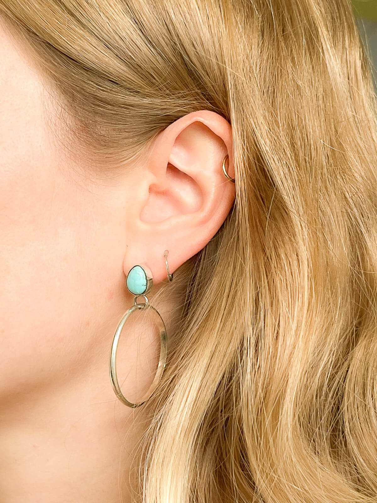 herz charm hoop earrings
