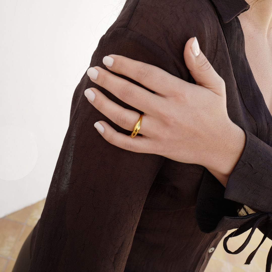 minimalistischer ring gold