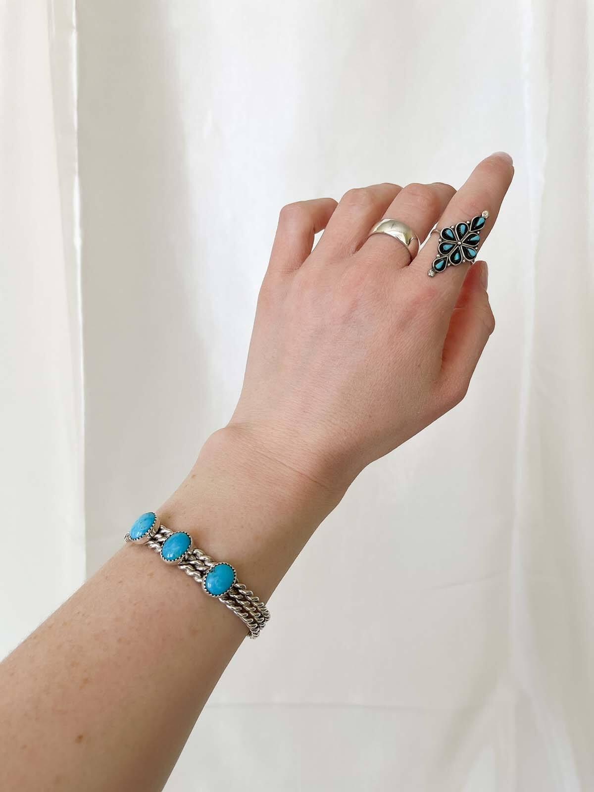 BRAIDED NAVAJO TURQUOISE BANGLE DOLI
