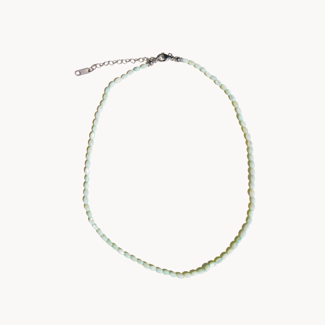 Shell Necklace Green (Silver)