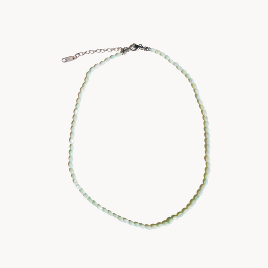 Shell Necklace Green (Silver)