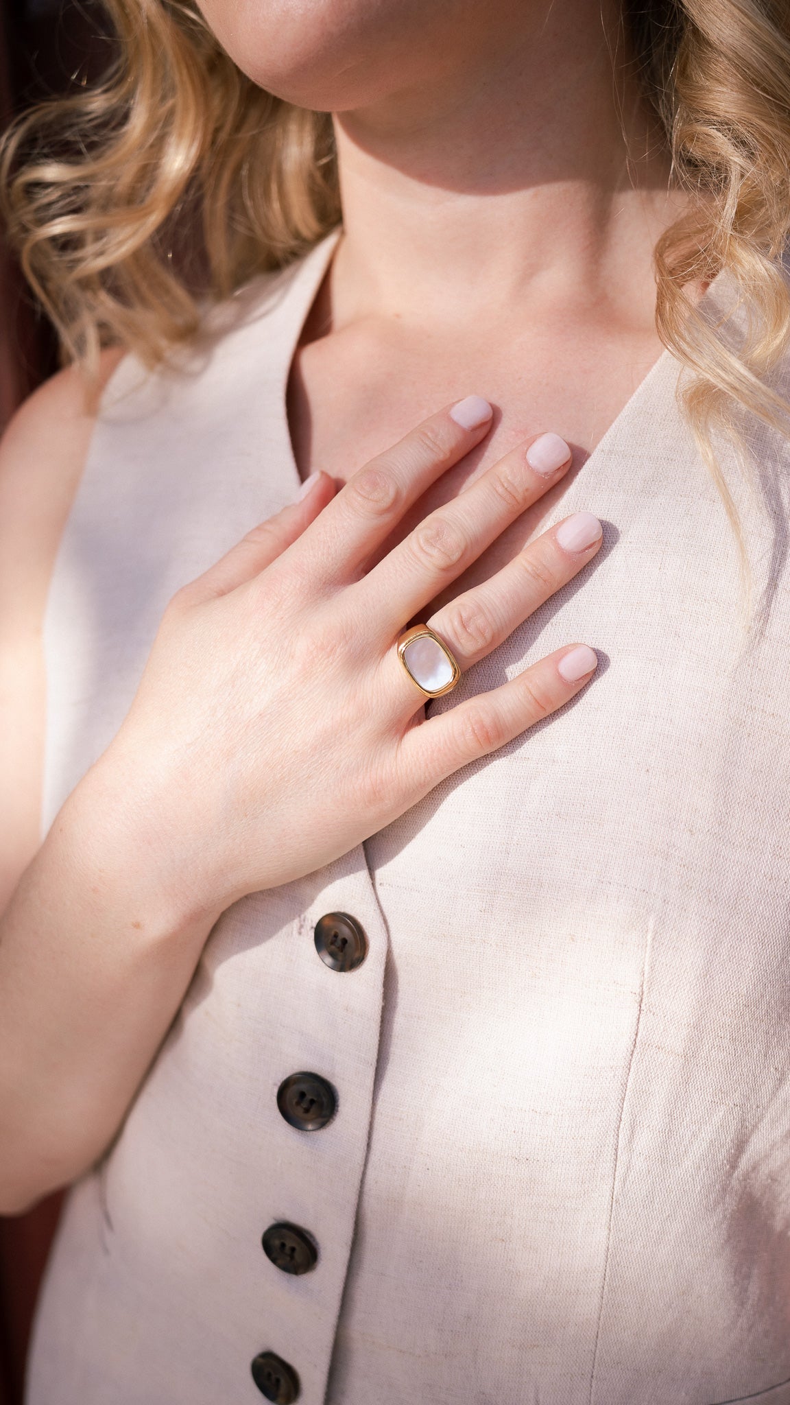 CHRISTINA Mother-of-Pearl Ring