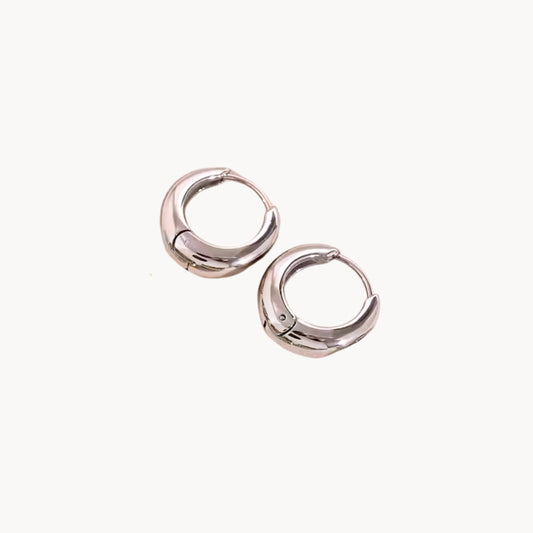 ELBA Hoops Large Silver