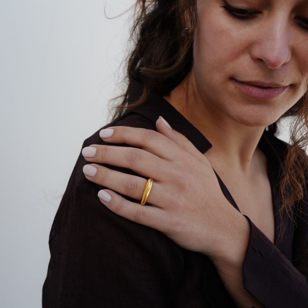 scandi style ring gold