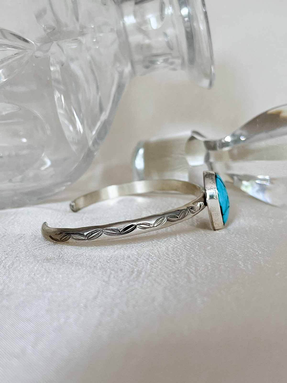 silver armrei mit tuerkisstein