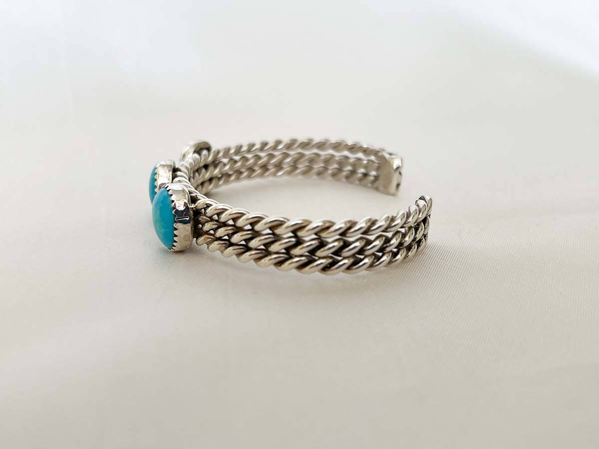 BRAIDED NAVAJO TURQUOISE BANGLE DOLI