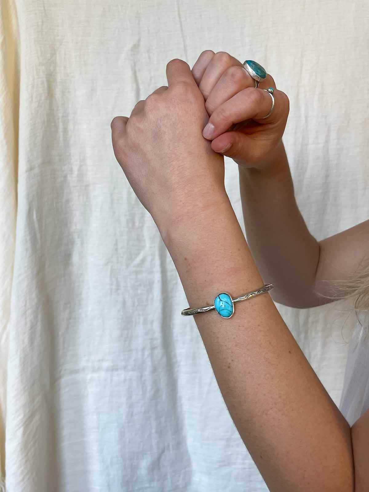 silver tuerkis armreif sterling silver