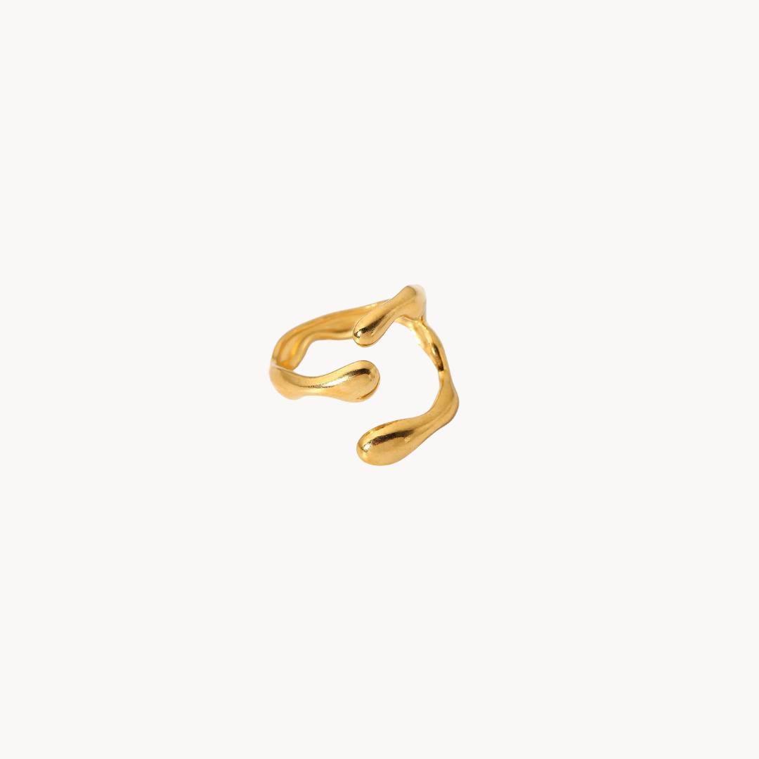 gold wave ring adjustable waterproof ring