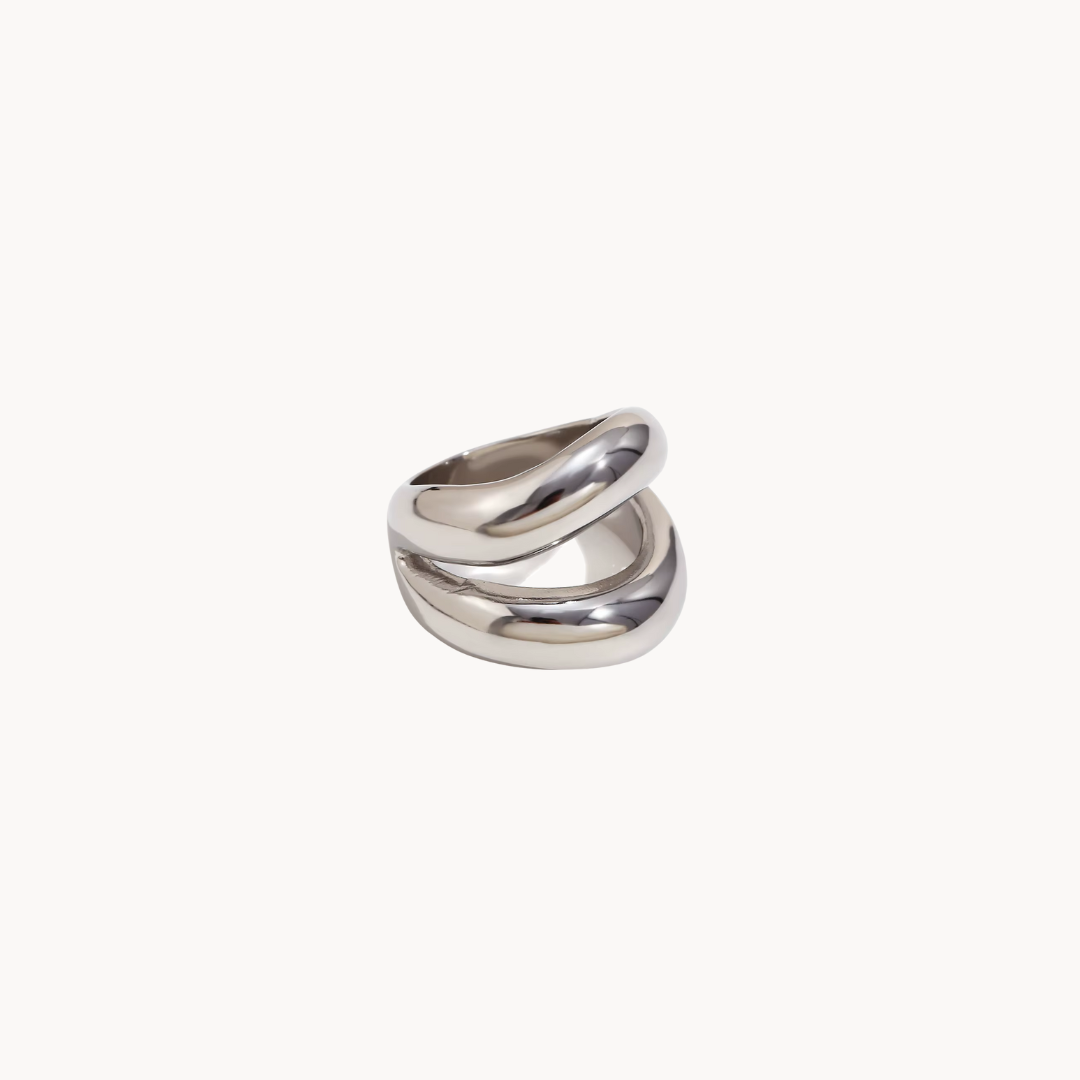 statement ring wasserfest chunky ring silver