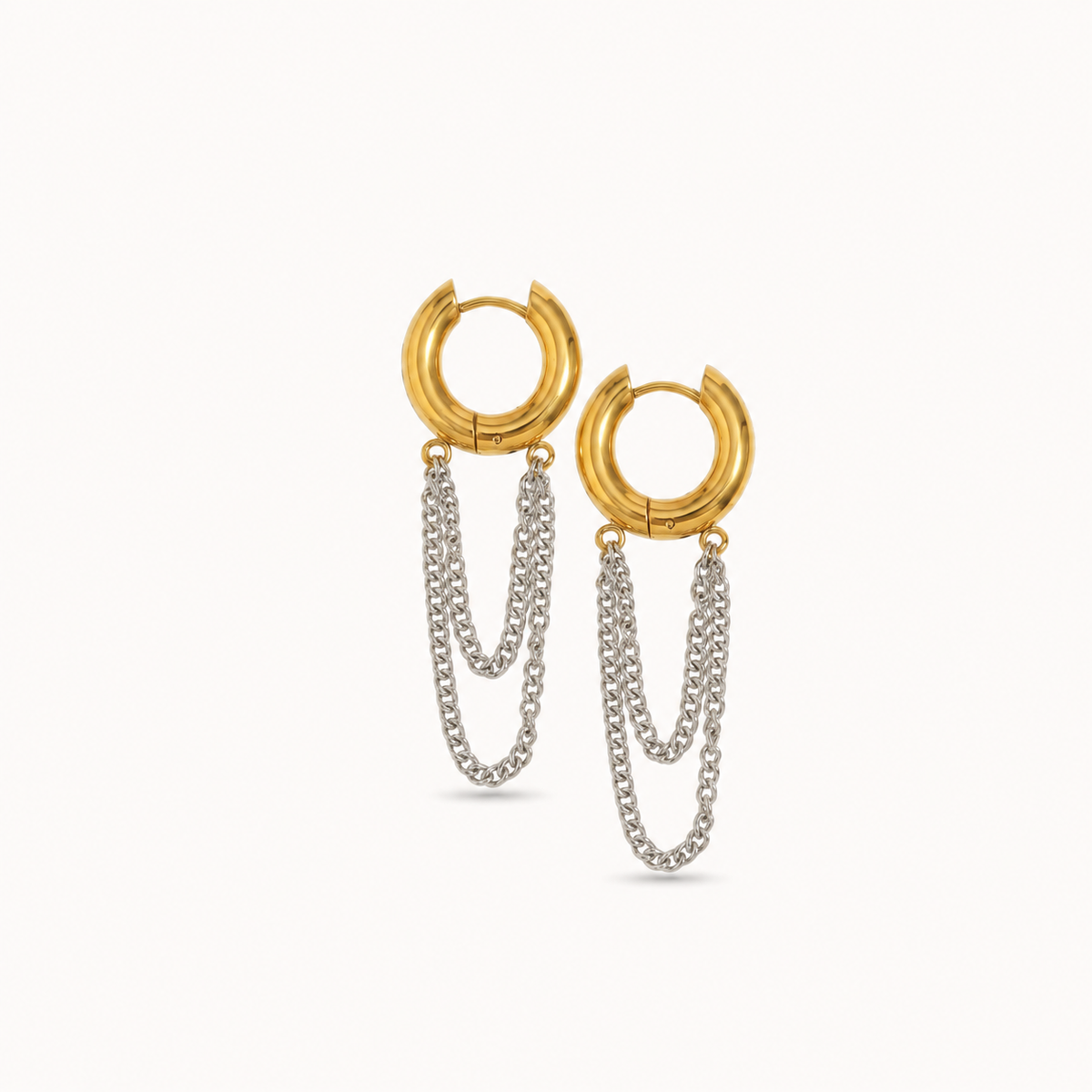 Bicolor Chain Earrings AVA