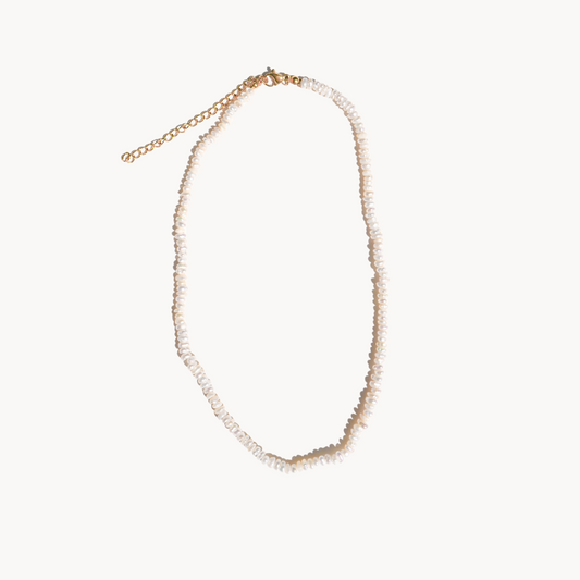 Real Freshwater Pearl Necklace (Gold)