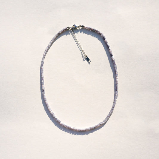 Mother of Pearl Necklace Grey (Silver)