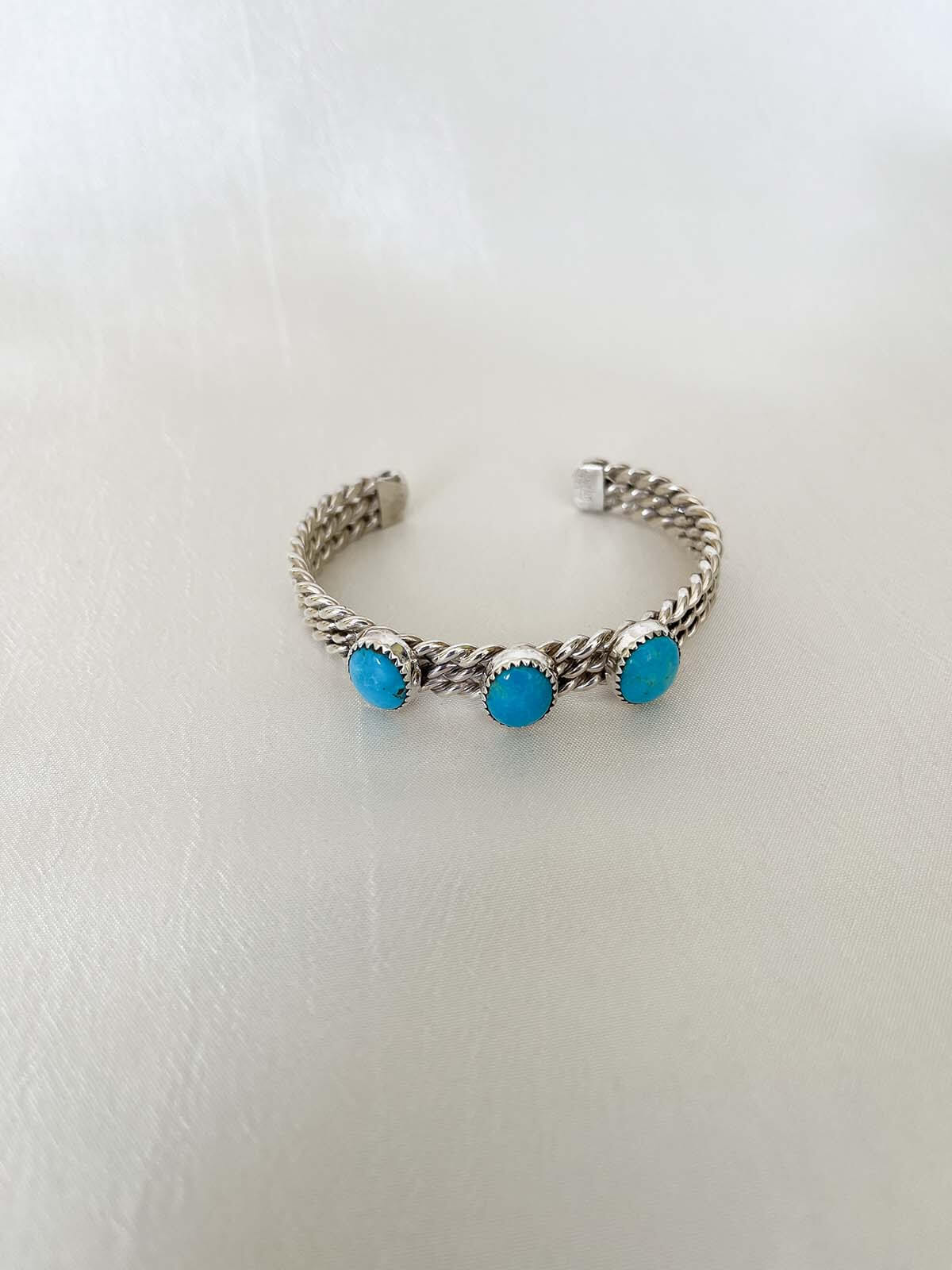 BRAIDED NAVAJO TURQUOISE BANGLE DOLI