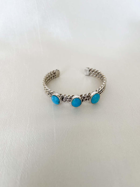 BRAIDED NAVAJO TURQUOISE BANGLE DOLI
