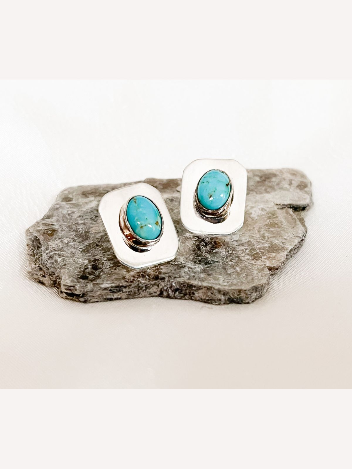 turquoise studs navajo silver studs