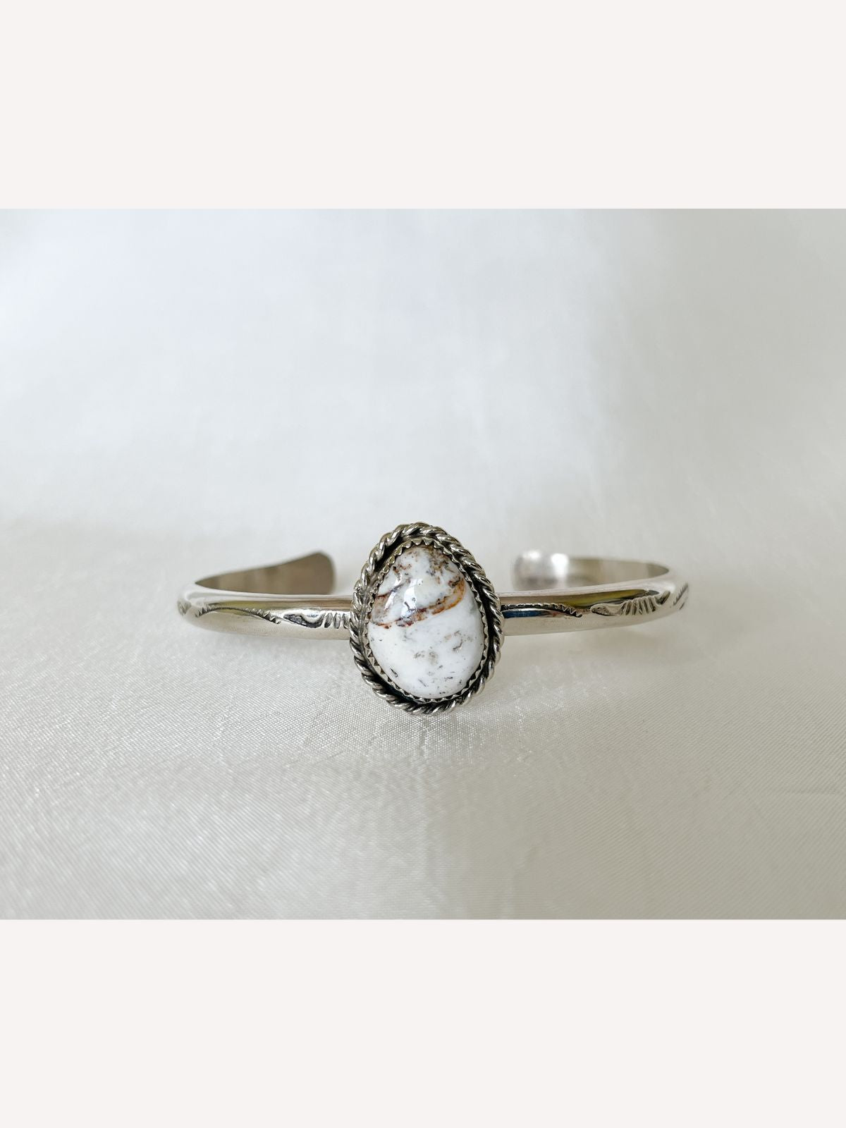 white buffalo bangle