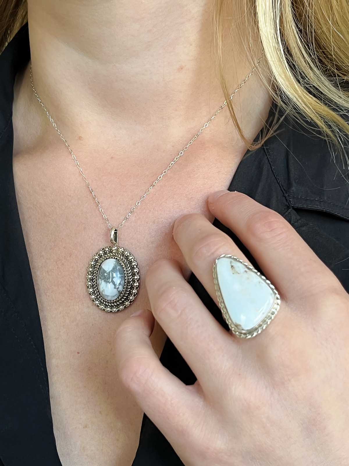 white buffalo energy ring navajo turquoise jewelry