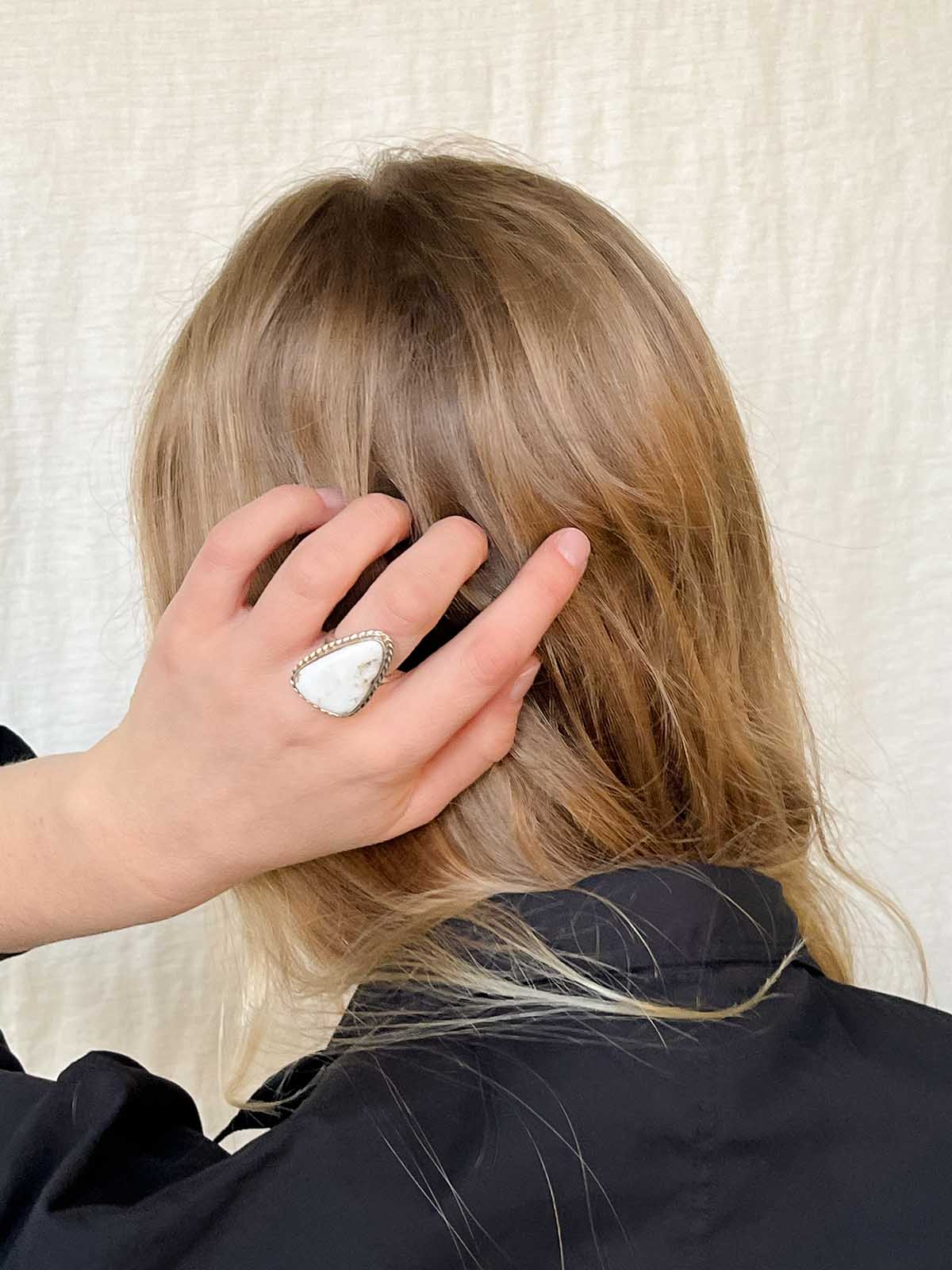 white buffalo energy ring navajo turquoise ring