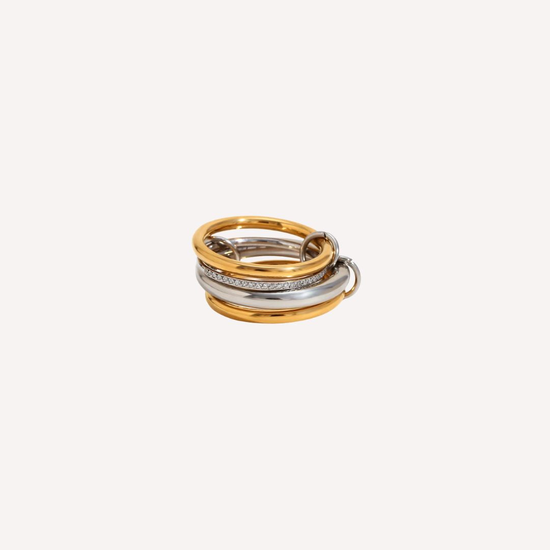 gold wave ring adjustable waterproof ring