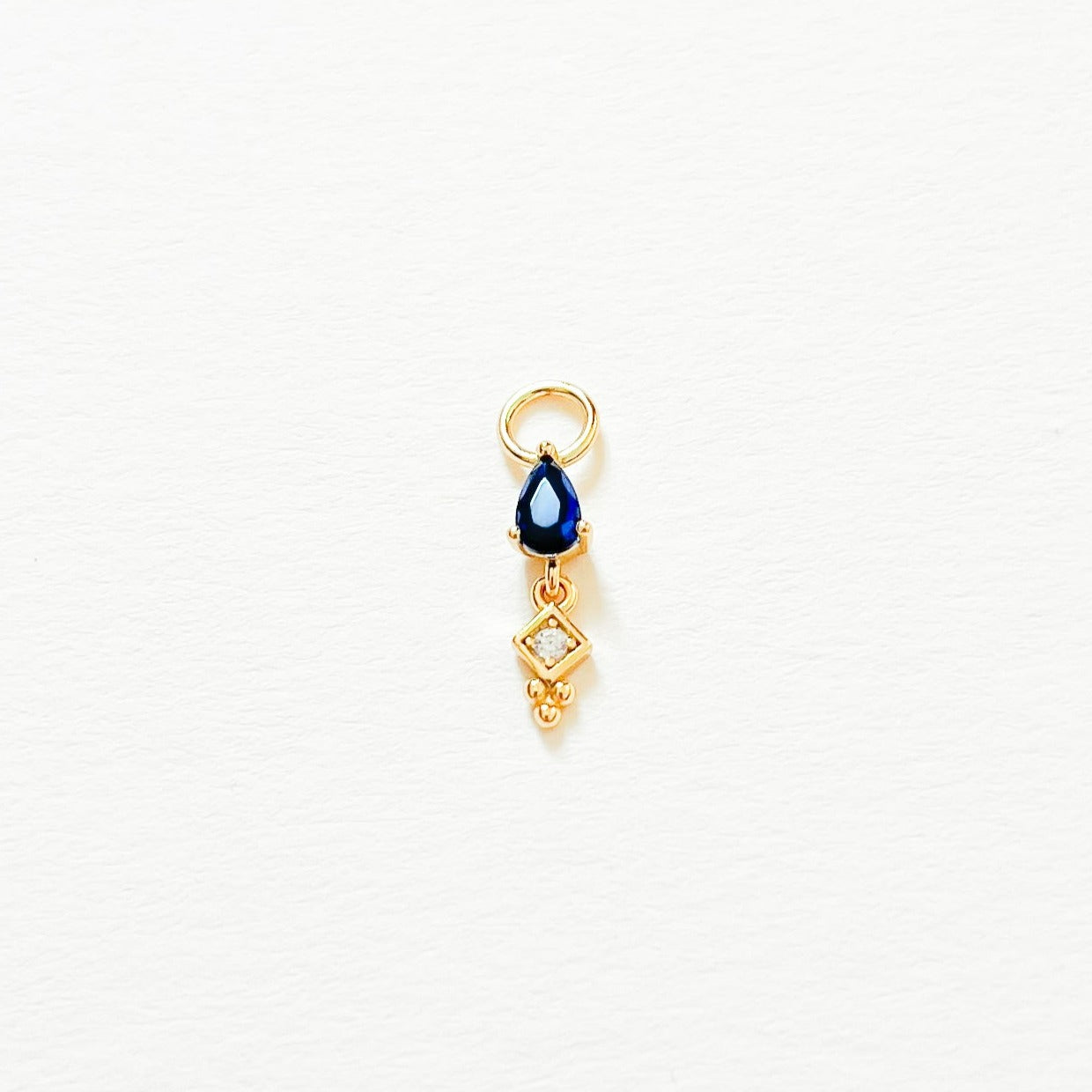 Earring Charm Blue Drop