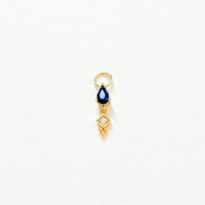 Earring Charm Blue Drop