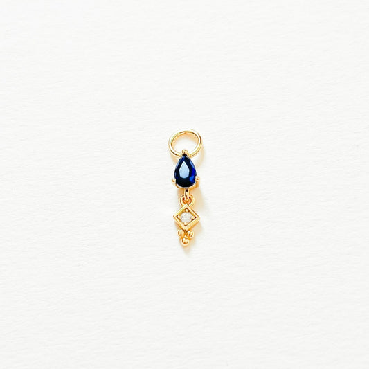 Earring Charm Blue Drop