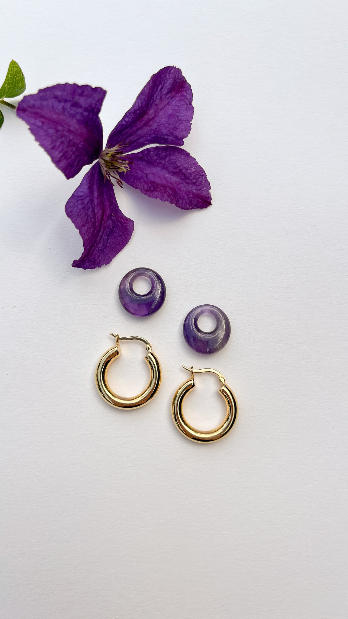 amethyst donut charm colorful earrings st birthday gift for hoop earrings