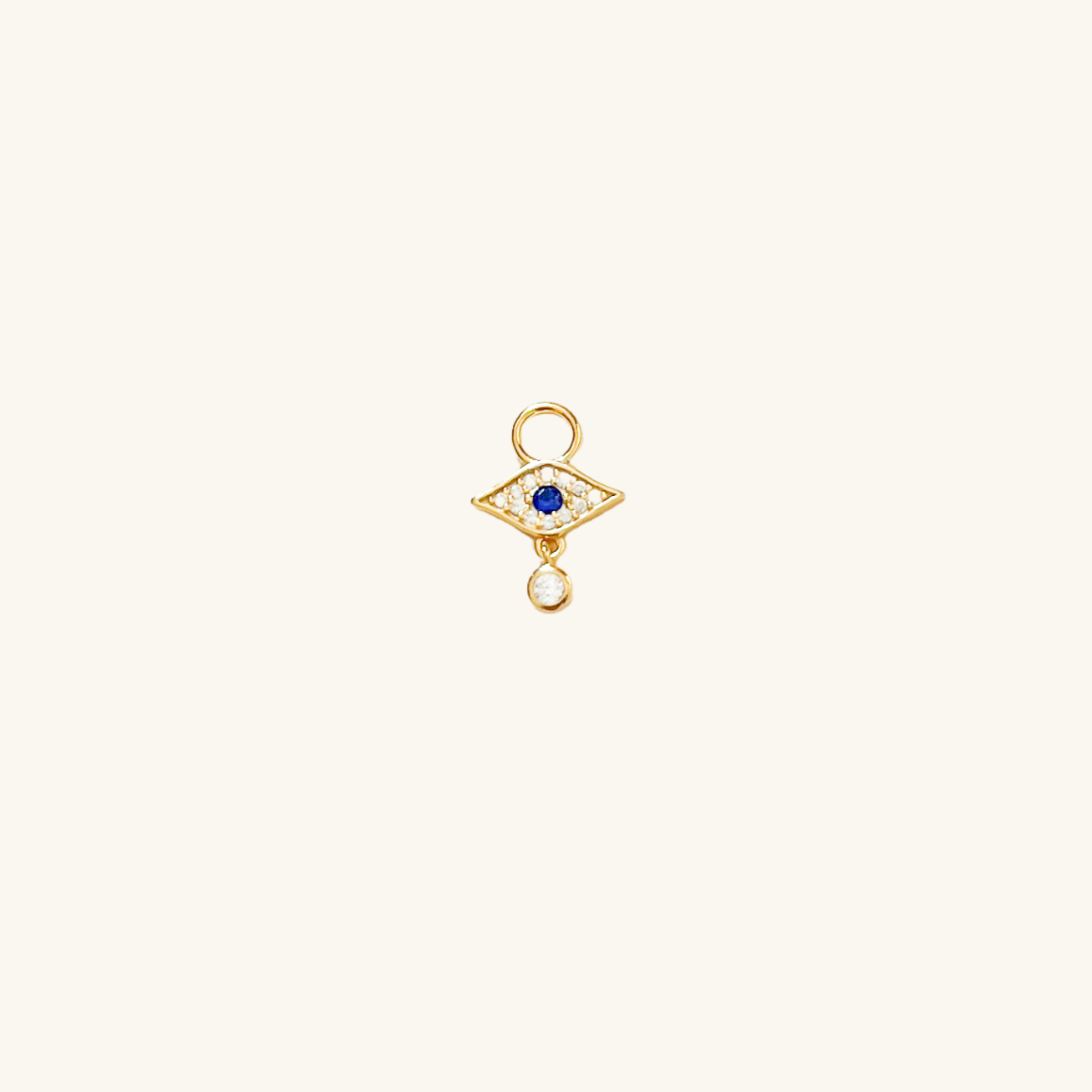 Earring Charm Gold Diamond Eye