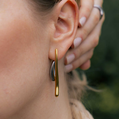 Bicolor statement earrings LEONA