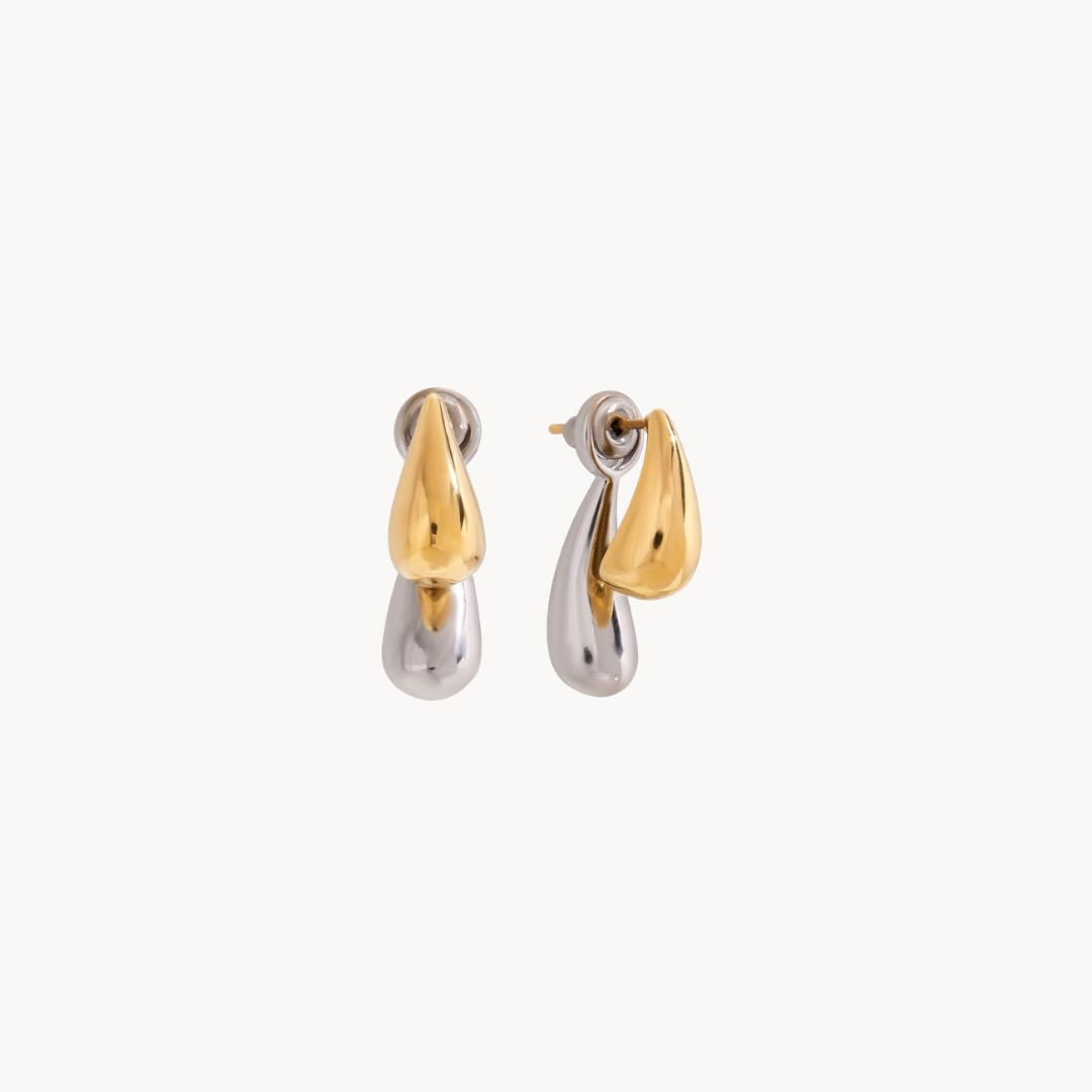 Bicolor statement earrings SONIA