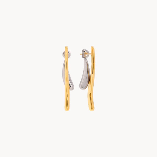 Bicolor statement earrings LEONA