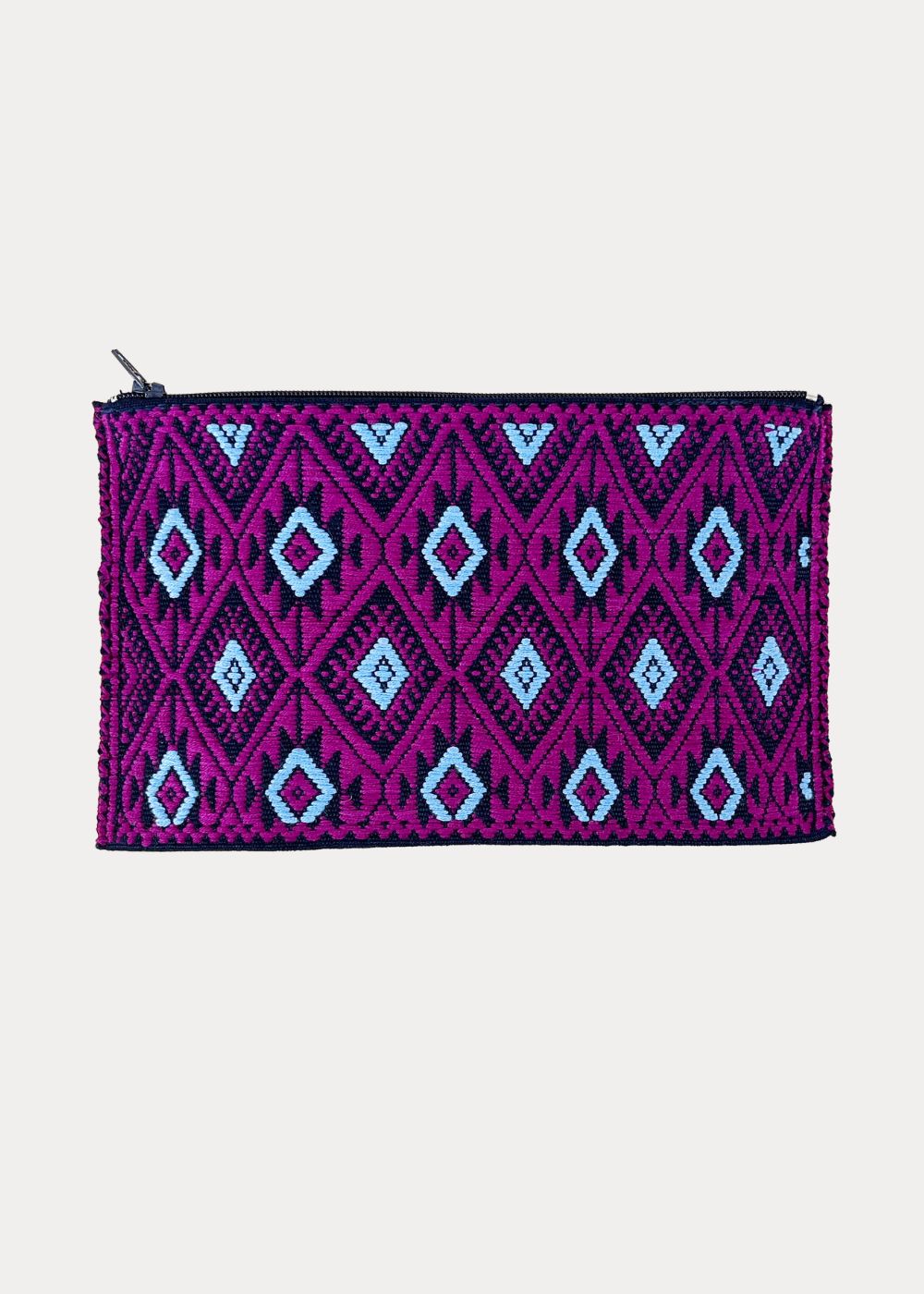 HANDWOVEN MEXICAN COSMETIC BAG PURPLE