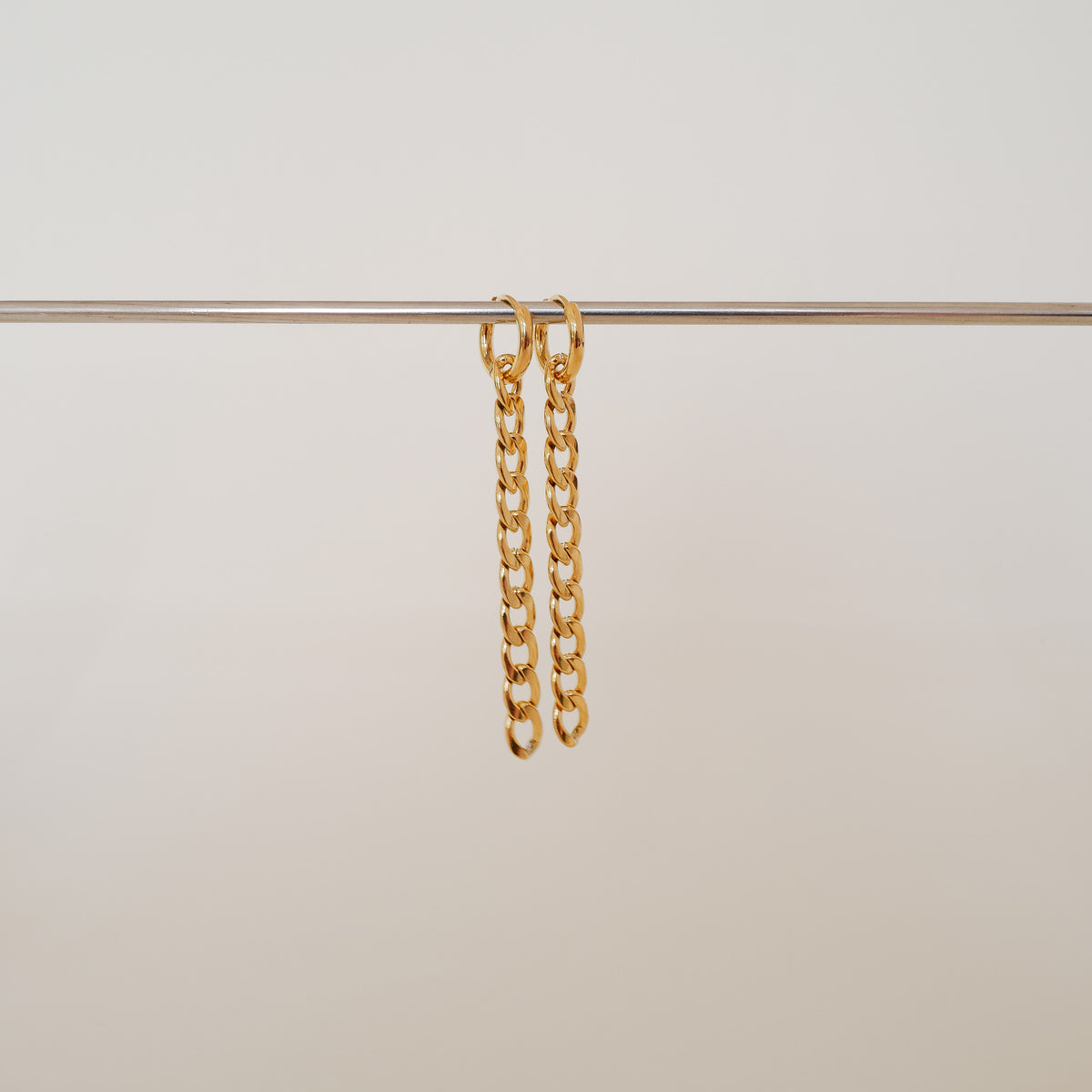 chain charm gold non tarnish earrings for hoop earrings