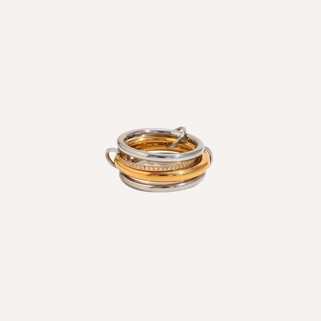 gold wave ring adjustable waterproof ring