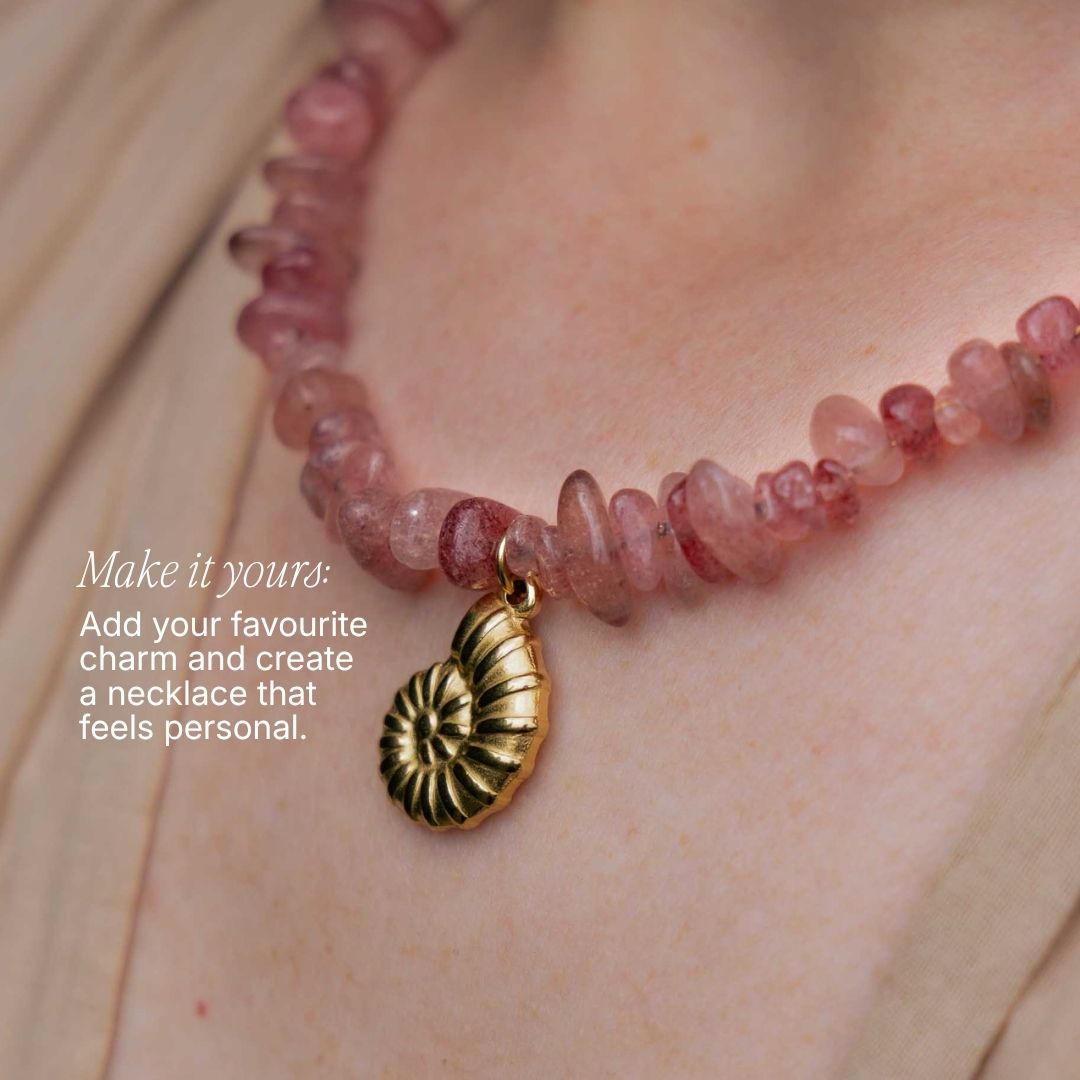 Strawberry Quartz Necklace ANGELA