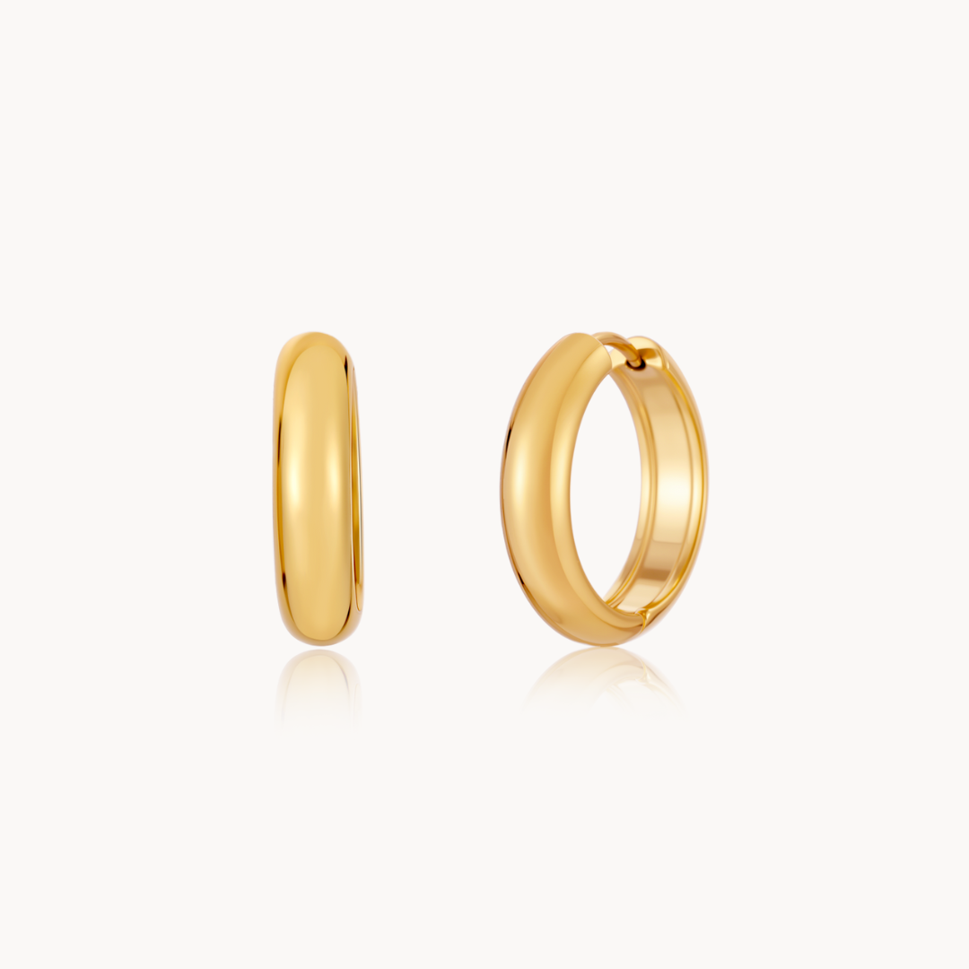 chunky hoops non tarnish gold