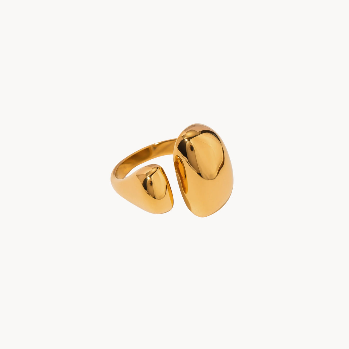 chunky ring gold stainless steel
