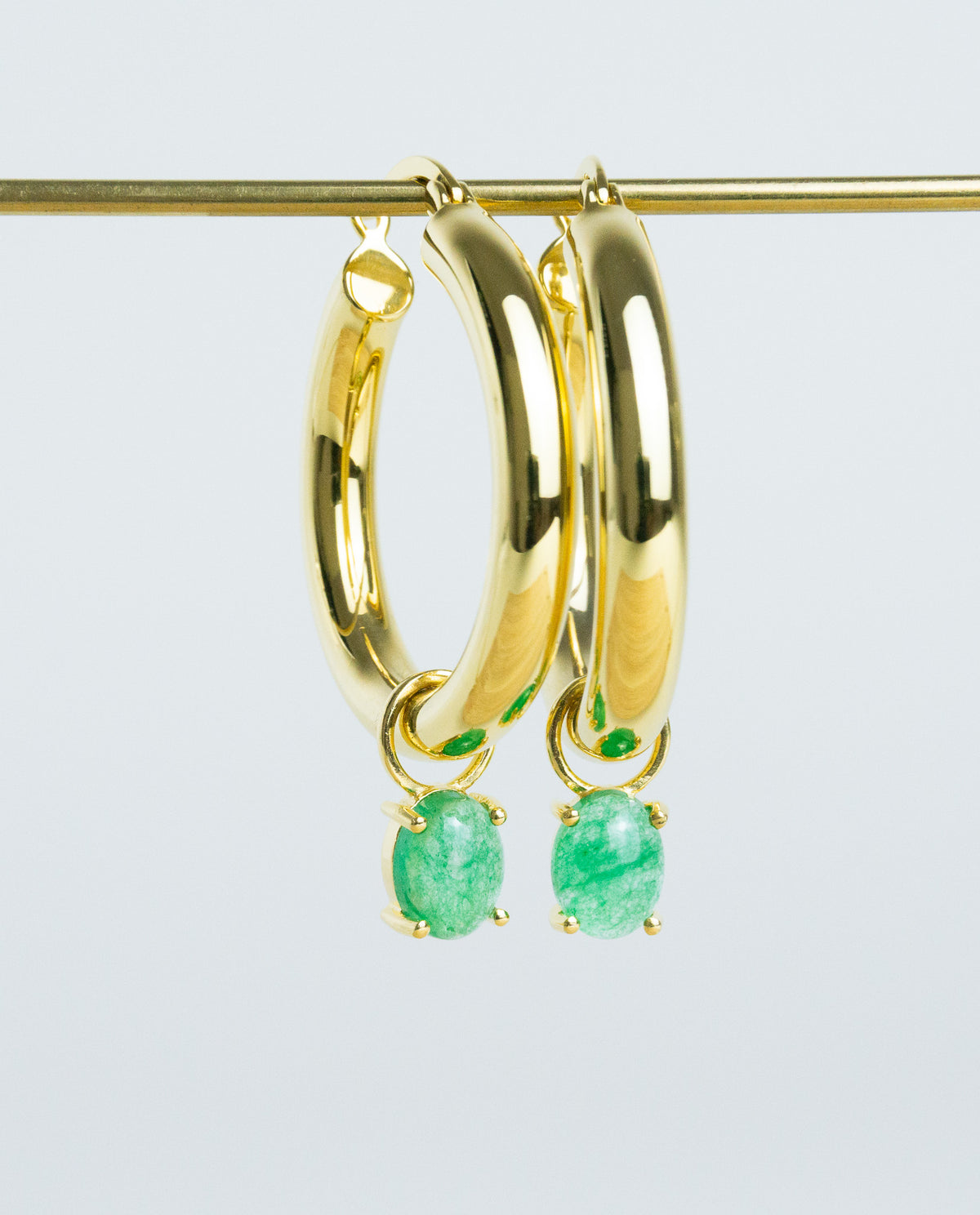 hoop earrings anhaenger bunte steine