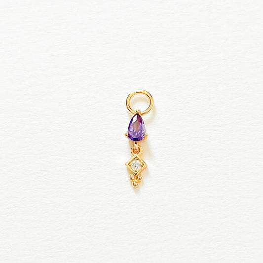 Earring Charm Purple Drop