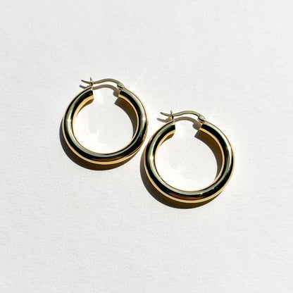 LARGE GOLD VERMEIL HOOPS JANE