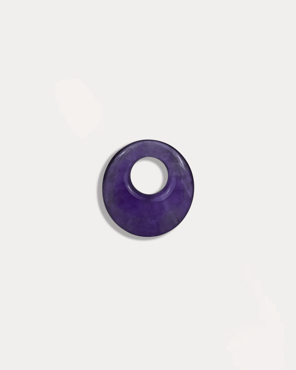 donut charm amethyst hoop earrings